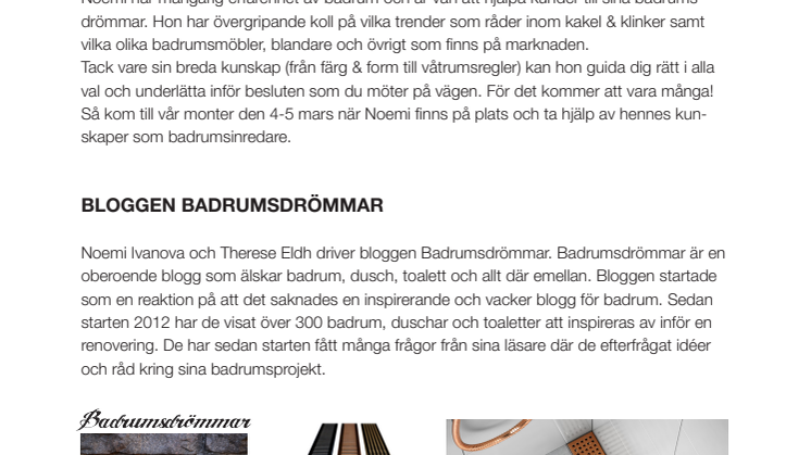 Badrumsinredaren Noemi Ivanova pratar badrumsdrömmar