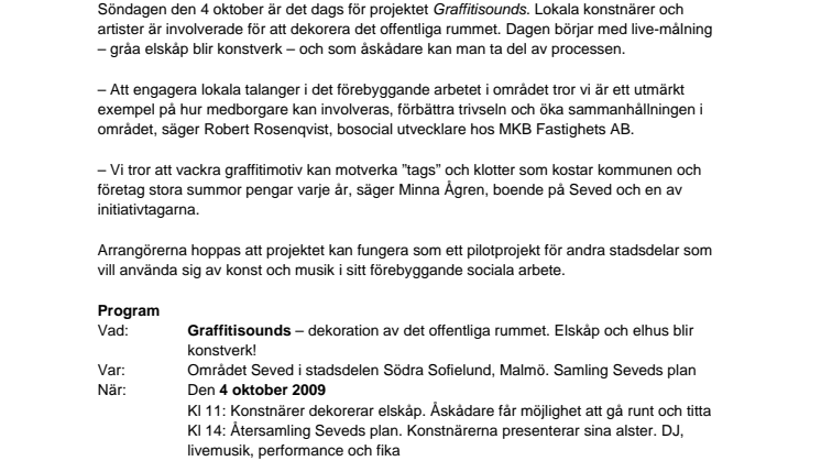 Graffitisounds - dekoration av det offentliga rummet