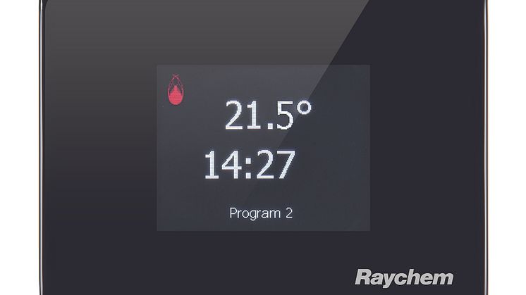 Raychem SENZ och SENZ WIFI levereras med Raychem Black front. Vit front ingår också.