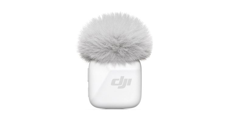 DJI Mic Mini Transmitter（Arctic White）+Windscreen（Gray）—Front View.jpg