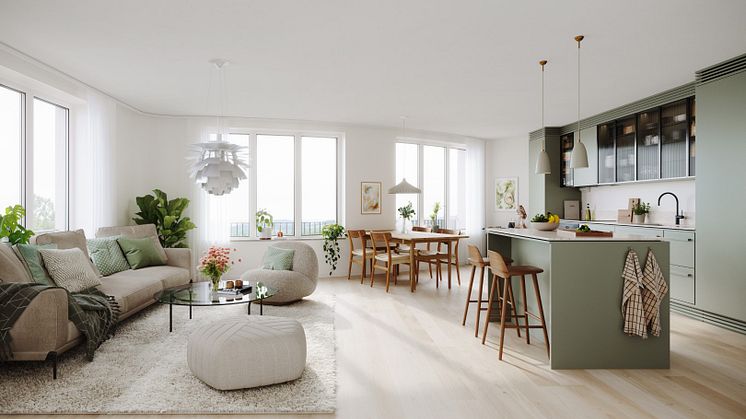 Visulent.Fredblads.Arkitekter.Tröingedal.Hörnlägenhet