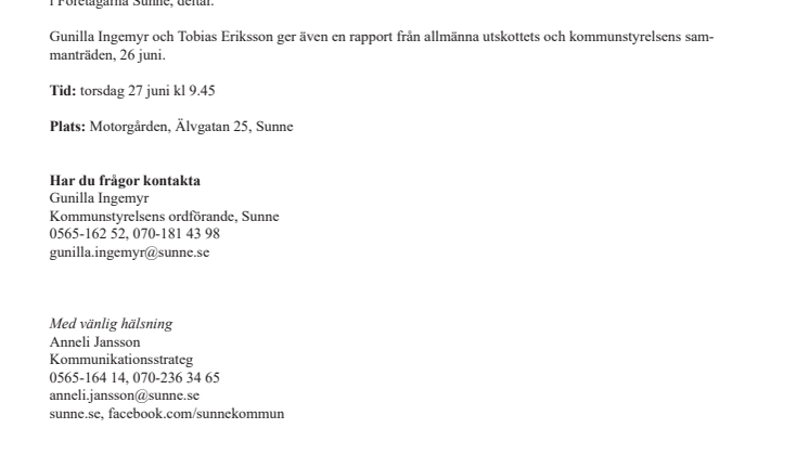 Vill skapa samförstånd genom dialog i Sunne