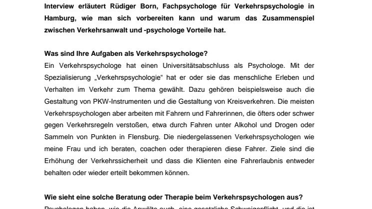 Verkehrstherapie und MPU-Vorbereitung: „Es geht nicht um die MPU, sondern um das Fahren danach“