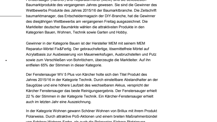 Baumarktkunden lieben Fenstersauger