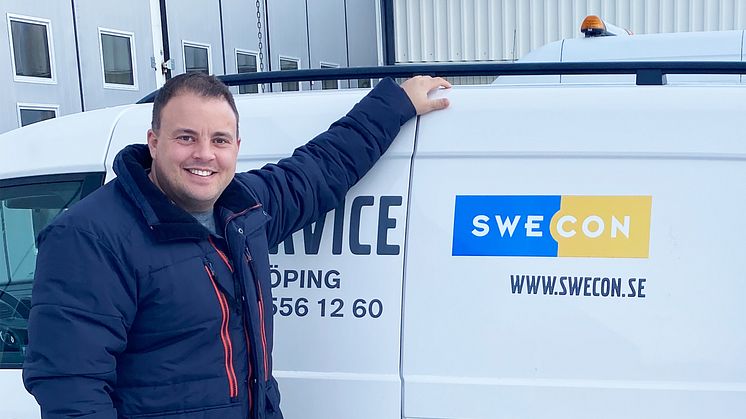 John Svensson, platschef på Swecon i Linköping, satsar på HVO100 och el för sina servicebilar.