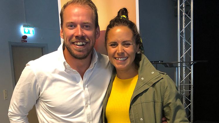 Emil och Anna Jönsson Haag på plats på högskolan.
