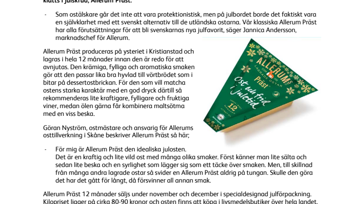 Svensk Präst tar plats på julbordet