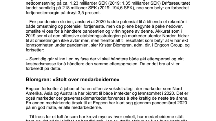 201021_press_Engcon øker lønnsomheten og beholder posisjonen som markedsleder