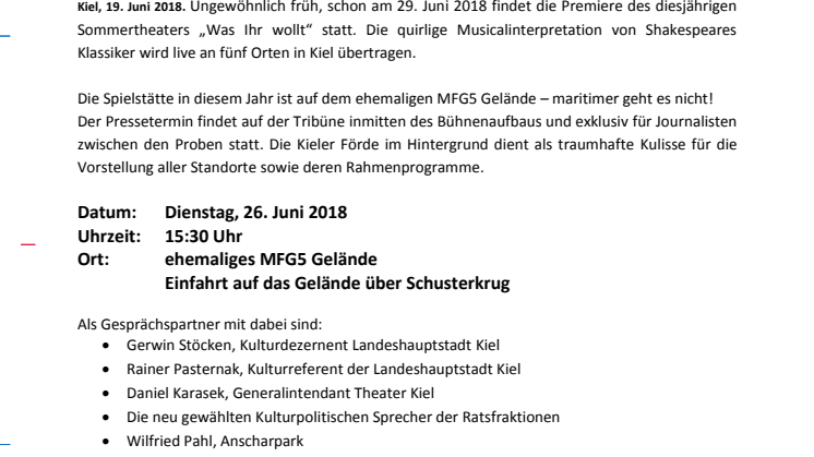 Reminder Presseeinladung Sommertheater Liveübertragung