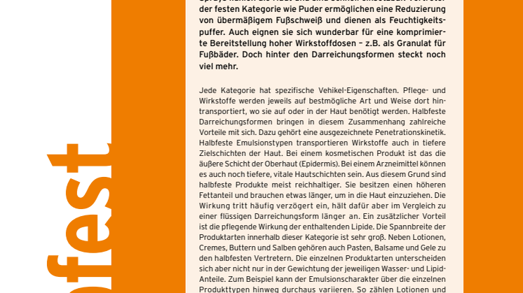 Auffrischungskurs Galenik Teil 3: halbfeste Formulierungen