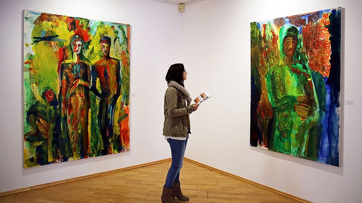 Blick in die Ausstellung "dicht dran" der Leipziger Künstlerin Britta Schulze im Galerie Hotel Leipziger Hof 