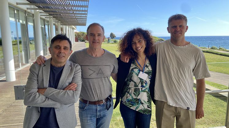 Paul Renaud and Laurids Enevoldsen (Akvaplan-niva) with Project Leader Paco Arenas and Researcher Marina Dolbeth, both from CIIMAR (Interdisciplinary Centre of Marine and Environmental Research). Photo: Sofia Hernández Chan