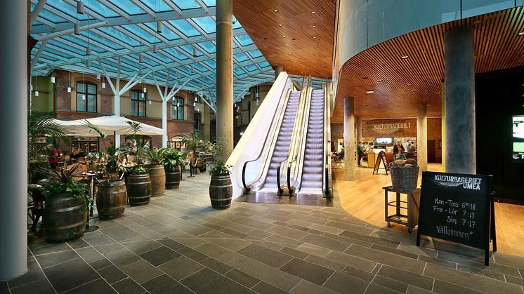 "Lobby" at U&Me Hotel in Umeå, Sweden, by Stylt Trampoli