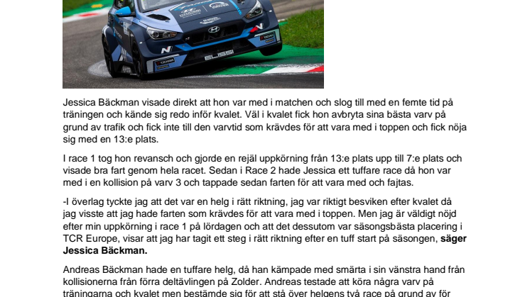 Säsongsbästa för Jessica Bäckman