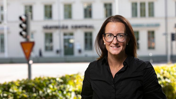 Sanna Edling vid Västerås centralstation