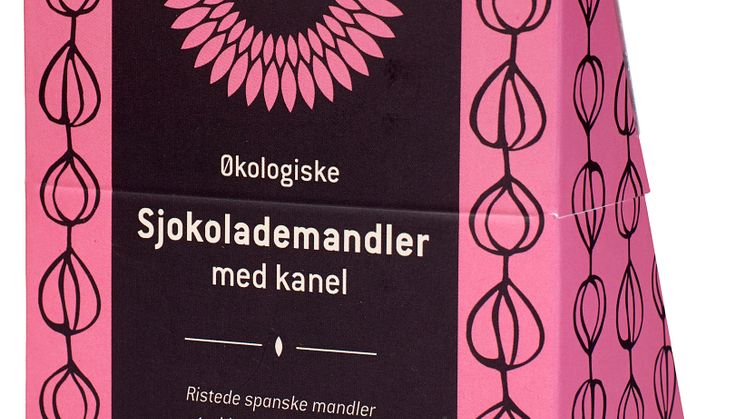 Helios sjokolademandler med kanel økologisk (skrå)