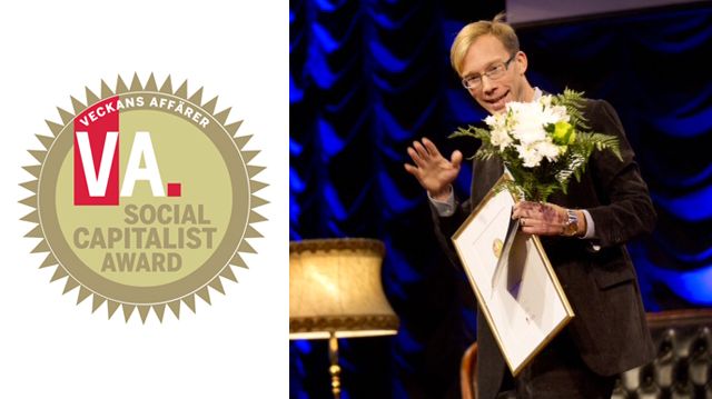 Kivras VD Stefan Krook utsedd till Årets Samhällskapitalist av Veckans Affärer