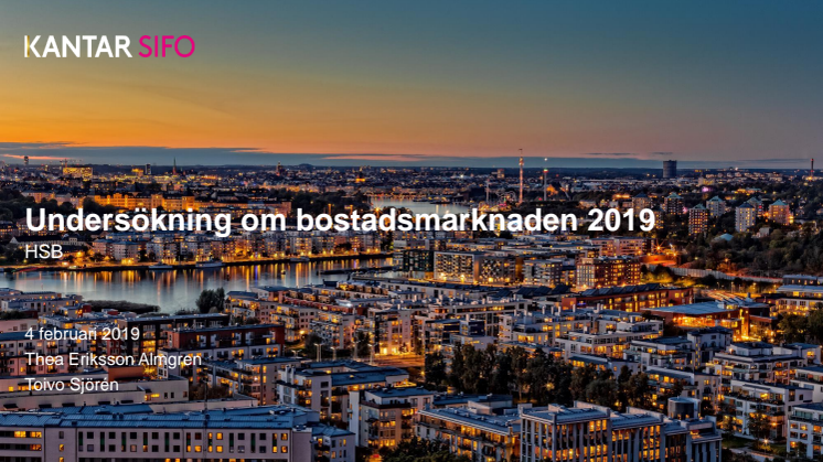 Sifoundersökning om bostadspolitik 2019 