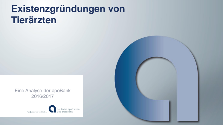 Grafiken: Existenzgründung Tierärzte 2016/2017