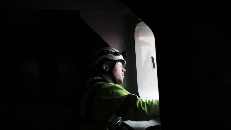 GWS Technician inside turbine