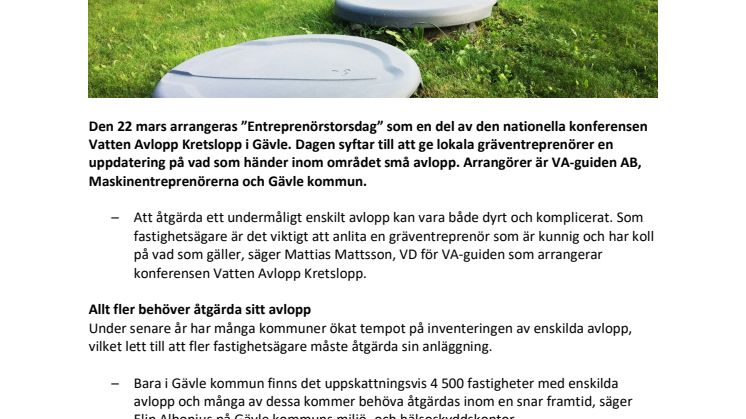 En dag för gräventreprenörer