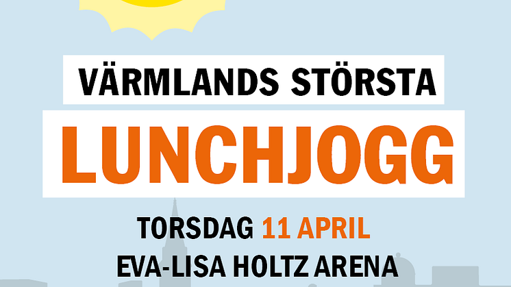 Värmlands största lunchjogg 11 april i Eva-Lisa Holtz Arena