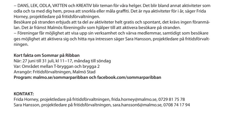 En fartfylld sommar på Ribban