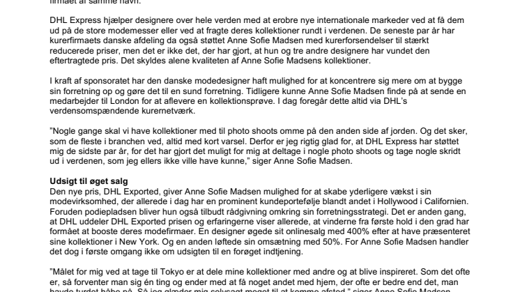 Dansk modedesigner vinder eftertragtet pris