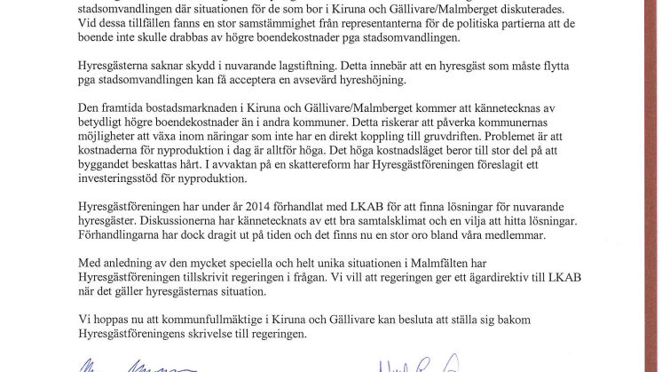 Hyresgästföreningen söker stöd hos politikerna i Kiruna och Gällivare