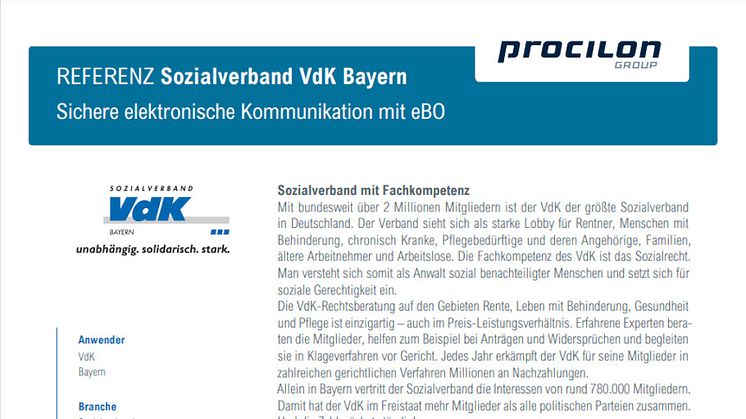 Neue Referenz: vdk Bayern e.V. 