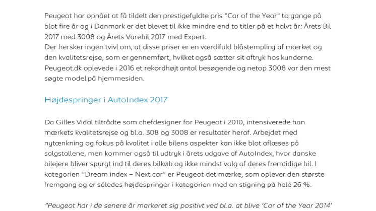 PEUGEOT 208 er den mest solgte model i DK