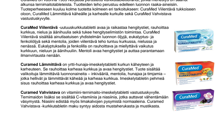 CuraMed-uutuustuote tuo helpotusta tukkoiseen oloon