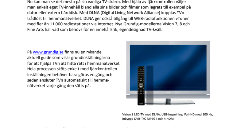 Komplett guide till DLNA-inställningar; Gör ditt eget TV-program i kväll!