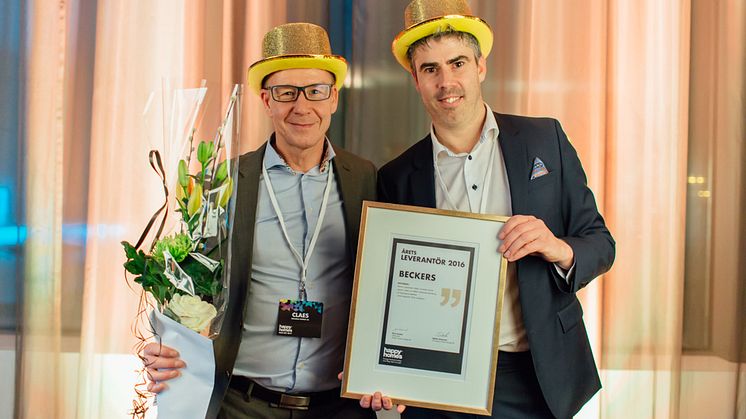 Årets leverantör 2016 blev Beckers Färg
