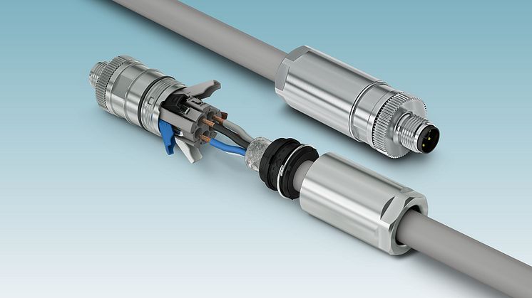 Tool-free wiring of M12 Power connectors