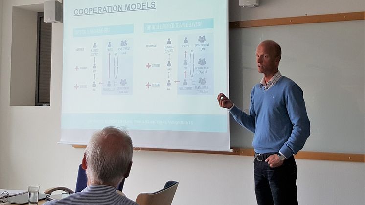 Daniel Björkman describes the selling process in Sweden. Photo: Sigma Technology.