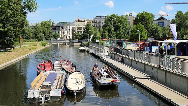 Start der Bootstour am Stadthafen Leipzig 