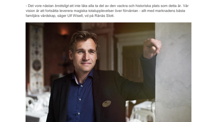 Rånäs Slott - 20 års jubileum!