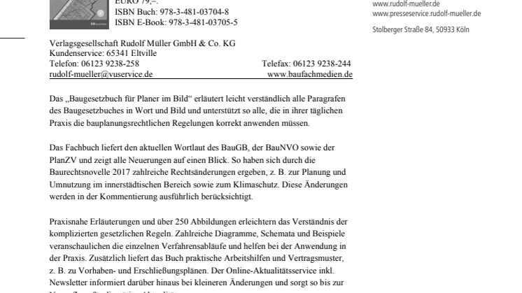 Baugesetzbuch für Planer im Bild