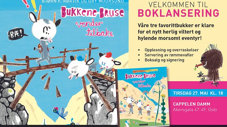 Invitasjon: Lansering av "Bukkene Bruse vender tilbake"