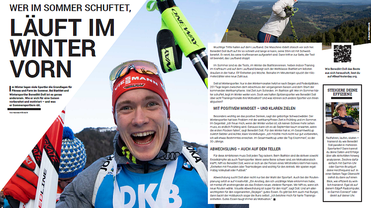Garmin_#BeatYesterday_Print-Magazin_Doppelseite