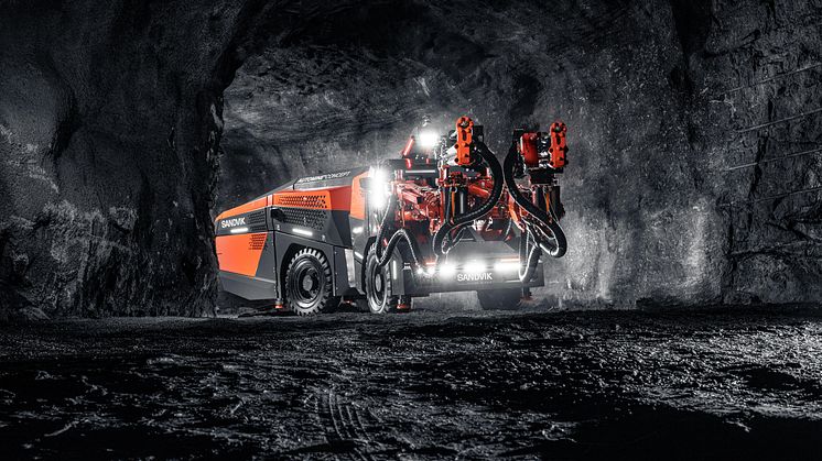 Sandviks AutoMine® Concept-borrigg visar företagets vision om framtidens autonoma gruvdrift.