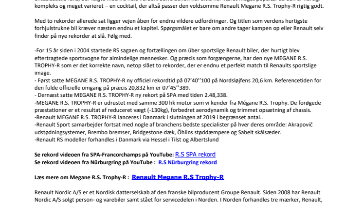 Renault Megane R.S. Trophy-R gør det igen