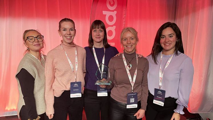 Från vänster: Linn Qvarnström, Ellen Åkerberg, Anna Nordahl, Karin Toll Lane och Carla Adriasola.
