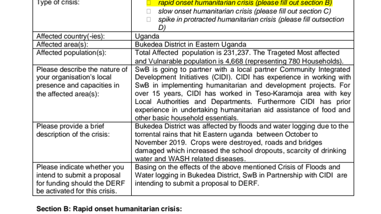 20-007 DERF alert note on flooding in Bukede, Uganda