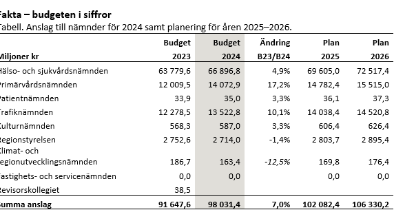 Fakta budget 2024