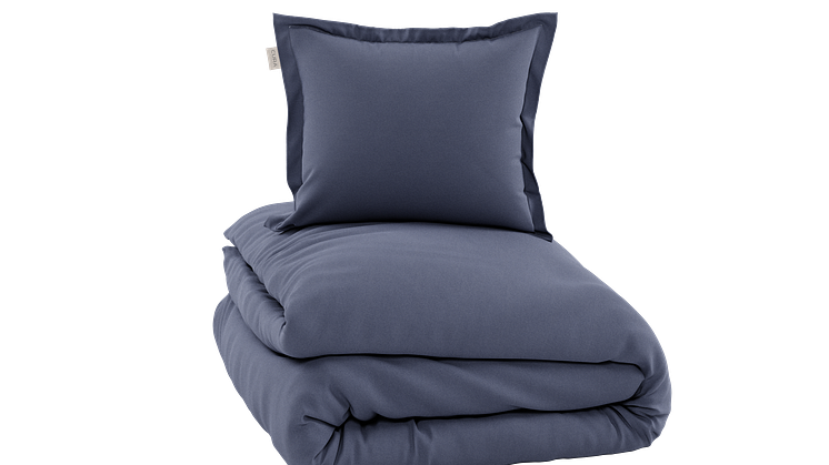 CURA Satina Duvet Cover + Pillowcase Zen Blue