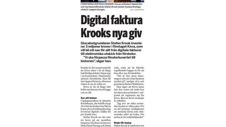 Digital faktura Krooks nya giv 