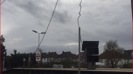 Damage to overhead power lines outside Euston