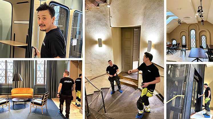 Allt arbete i den omfattande renoveringen är gjort med varsam hand och återbruk för att värna om de gamla miljöerna samtidigt som toppmoderna detaljer ﻿installerats - som en hiss i mitten av byggnaden. 